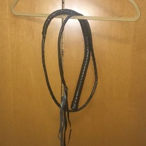 Faux Leather Black Whip